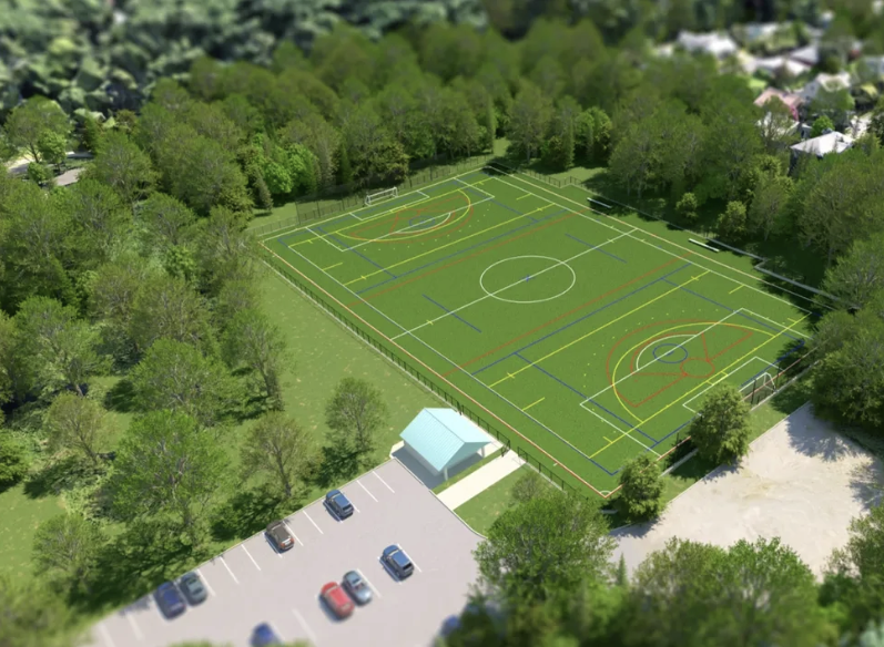 Rendering of an artificial turf surface at Nursery Field